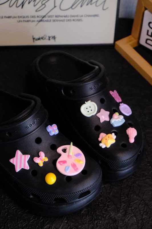 新しい夏のドーパミンかわいい下駄靴花靴バックル diy 靴アクセサリーアクセサリー適応クロス装飾|undefined