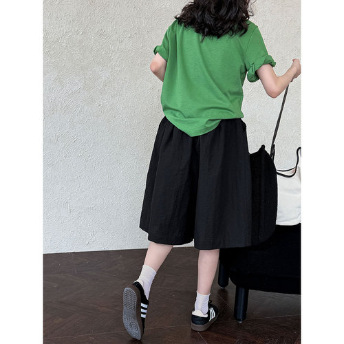 Luxe Relaxed Wide-Leg Casual Pants for Women - Summer New Arrival, Elastic Drawstring High-Waist Slimming A-Line Trouser Skirts - Item 0876