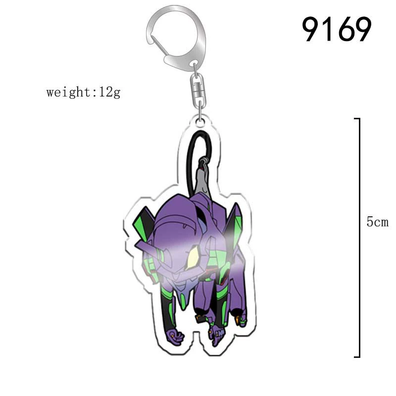 Anime Key Chain New Century First Machine pendant, EVA acrylic double-sided, multiple designs