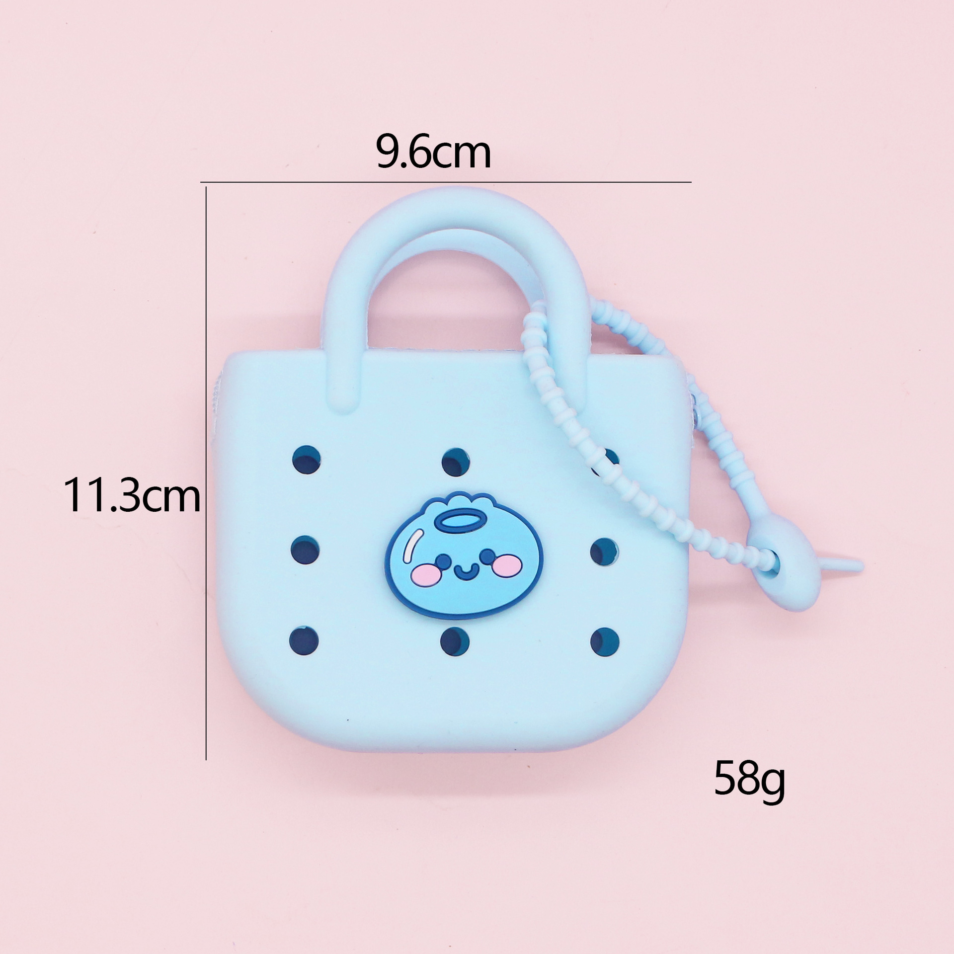 Monedero de silicona portátil explosivo lindo bolso de playa ligero y compacto nuevo bolso de almacenamiento de agujero de bricolaje de dibujos animados