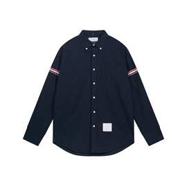 欧美男女高端春款TB四条杠经典双袖标牛津纺长袖衬衫平替跨境欧货