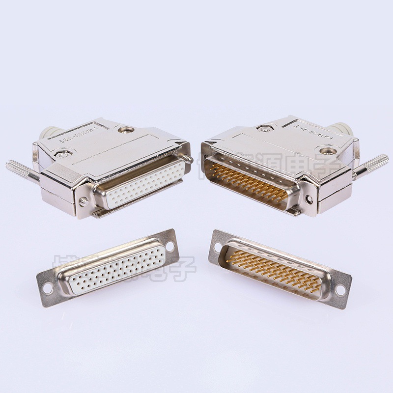 DB44焊接头焊线式DB44/D-SUB44 3排44镀金针插头金属外壳公头母头