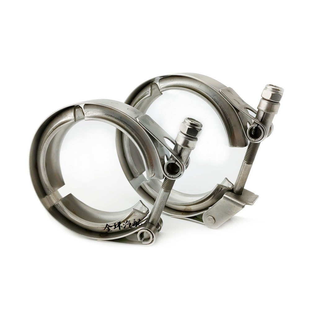 改装排气管卡箍消声器抱箍涡轮增压器公母法兰不锈钢喉箍