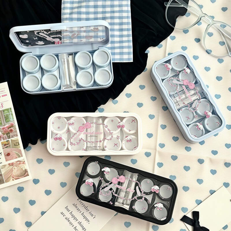 Contact Lens Case, Beauty Lens Case, Storage Box, Care Box, Portable, Multiple Pairs, Large Capacity, Travel-Friendly, Cute 409 Contact Lens Case, Beauty Lens Case, Storage Box, Care Box, Portable, Multiple Pairs, Large Capacity, Travel-Friendly, Cute 409
