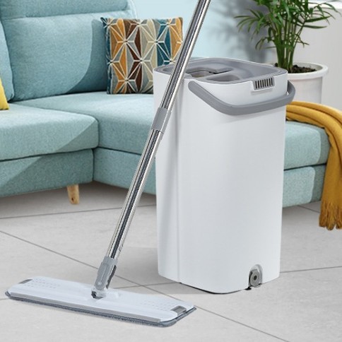 Lavado a mano sin suelo de baldosas de cerámica, fregona plana perezosa, limpieza doméstica, suelo de madera, trapeador grande seco y húmedo