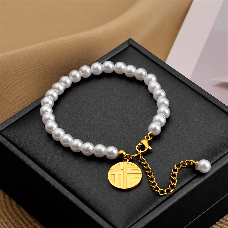 Corea del Sur Dongdaemun moda pulsera de acero de titanio nicho mujer diseño de acero inoxidable sensación de alta calidad joyas de pulsera transfronteriza universal