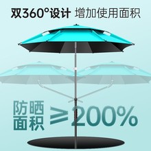 不锈钢钓鱼伞钓伞拐杖伞黑胶渔伞鱼伞万向伞挡雨垂钓伞黑胶钓鱼伞