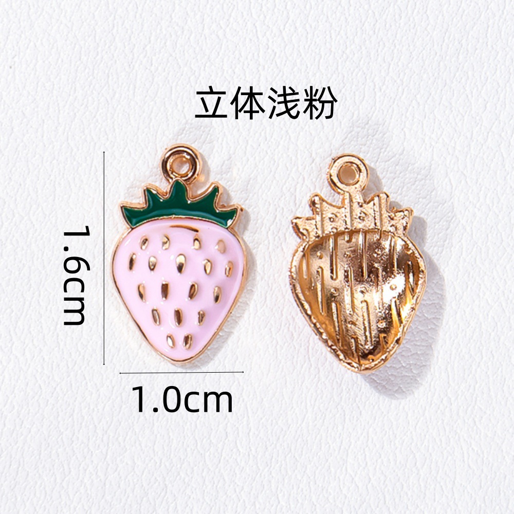 Colgante de frutas de aleación con gota de aceite, DIY pulseras y pendientes