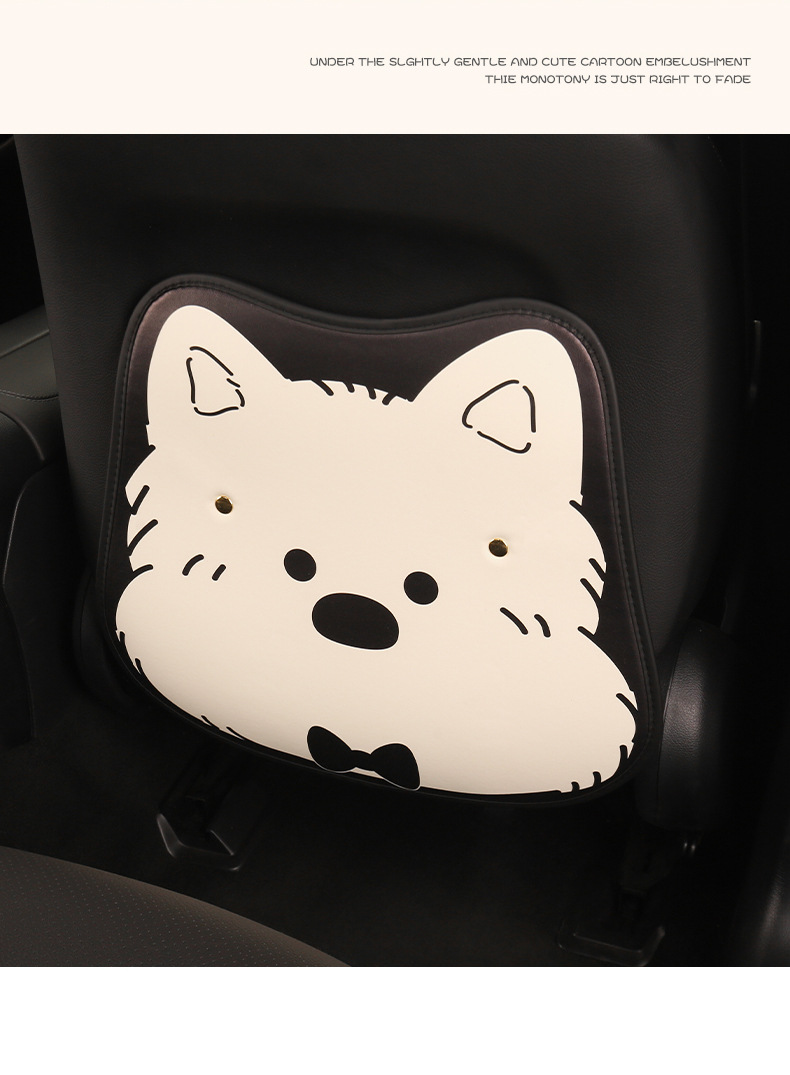 Puppy West Highland Ladies Cute Cartoon Seat Back Anti-kick Pad Car Seat Back Anti-dirt Pad Anti-dirt Pad