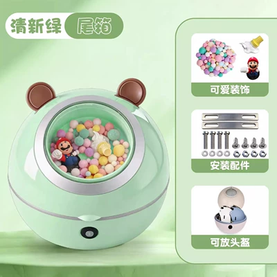 Electric car tail box – Suitable for Space Capsule-Style Trunk - fresh-green-tail-box-three-dimensional-sticker-decoration-tail-box