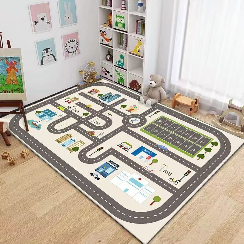 Parking Lot Children's Crawling Game Track Carpet Highway Traffic Kindergarten Floor Mat Cartoon Bedroom Living Room Carpet Parking Lot Children's Crawling Game Track Carpet Highway Traffic Kindergarten Floor Mat Cartoon Bedroom Living Room Carpet
