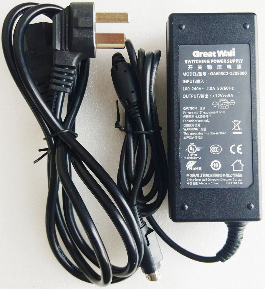 Great Wall长城12V 5A 60W电源适配器GA60SC2-1205000三针
