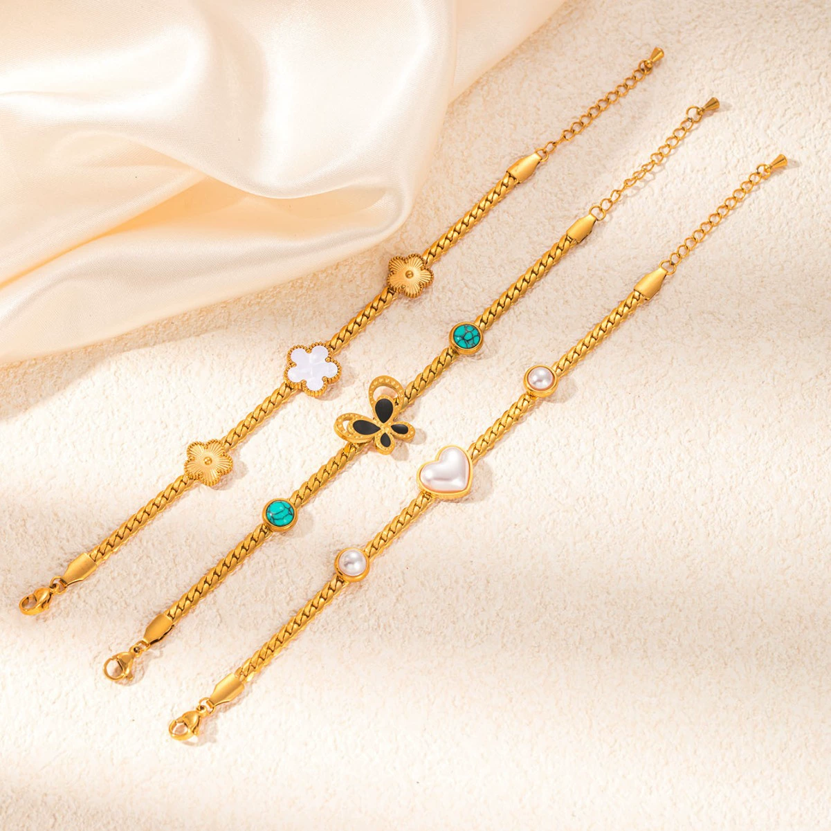 Европейские и американские новые дикие ниши легкий и роскошный дизайн премиум-класса красочные капли масла ретро допамин браслет из нержавеющей стали