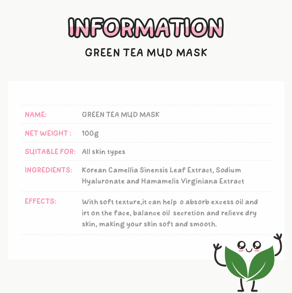 Cross-border fenyi Green Tea Mud Mask 100g(Indonesian Version) Cleansing, Hydrating and Moisturizing Skin Care Product Manufacturer in stock undefined