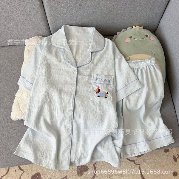 Short summer pijama with bow