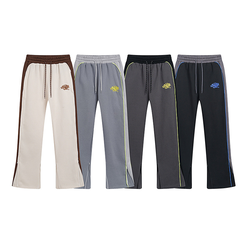 SynaWord American Stitch Sweater Pantalones Syna mujer y mujer marca de moda bordada color combinado pareja set casual