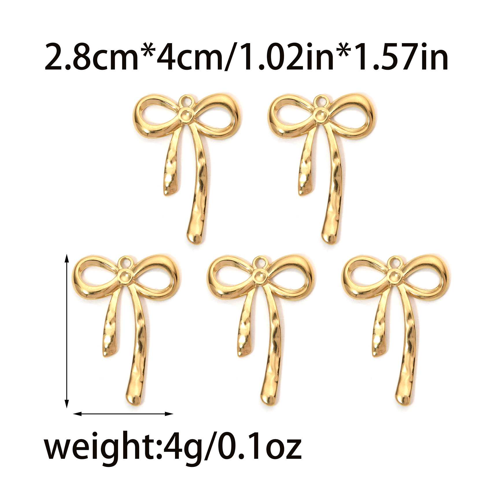 5g Weight Pendant Jewelry Making Type DIY Jewelry Accessories Classification 1 Piece 304 Stainless Steel Flower Bow Knot Pendant