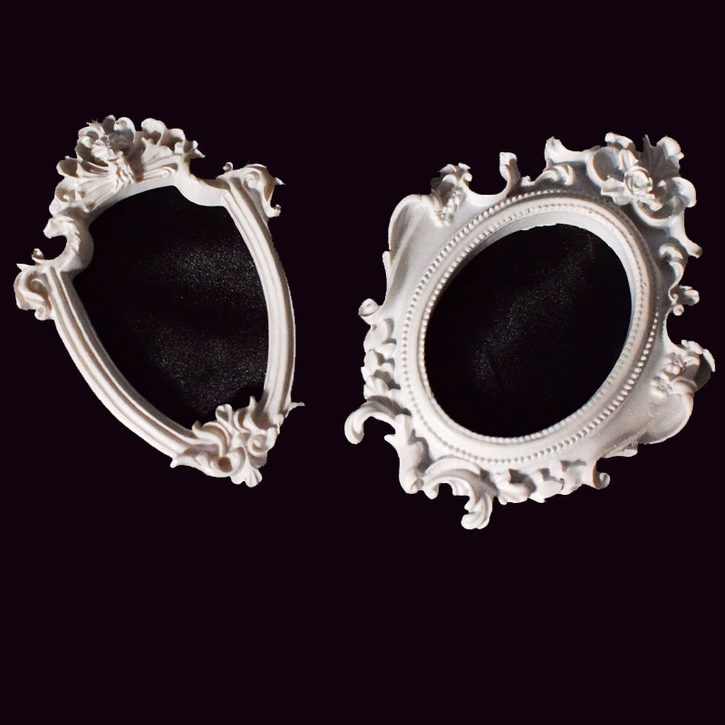 Ретро белая резная рамка из смолы