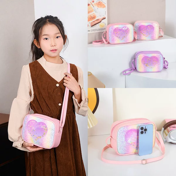 2026 New Rainbow Children's Bag Crossbody Bag for Girls Cute Small Shoulder Bag for Travel Single-Shoulder Baby Backpack