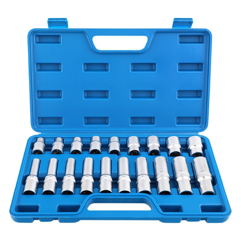 Hi-Spec e-tipo patrón de manga alargada hexágono interior hexágono exterior ciruela en forma de spline manga herramienta traje