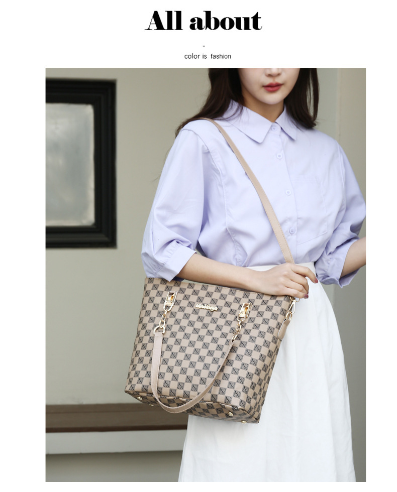 Cross-border 2024 new women's bag, European and American fashion trend printed six-piece set, mother and child bag, hand-held bag, shoulder crossbody bag undefined