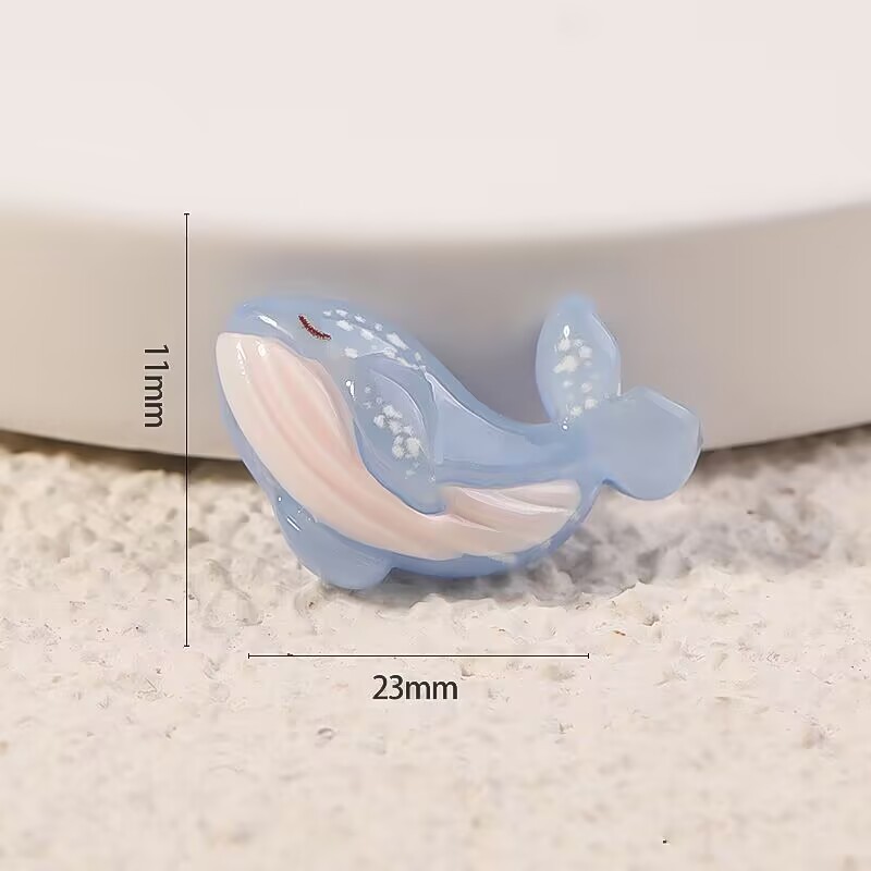 透色海洋动物手工diy饰品配件奶油胶树洞洞鞋扣手机壳发夹材料|undefined