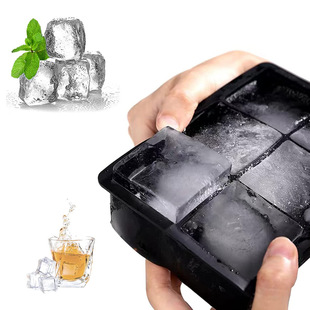 Cross-Border Hot Selling Whiskey Ice Tray Creative 68 Square Ice Box Easy to Take Off Ice Cube Film with Lid Silicone Large Ice Cube