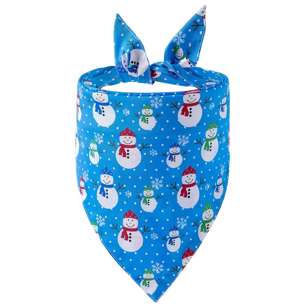 Nueva toalla transfronteriza de Navidad mascota bufanda perro triángulo toalla Feliz Navidad mascota perro saliva toalla