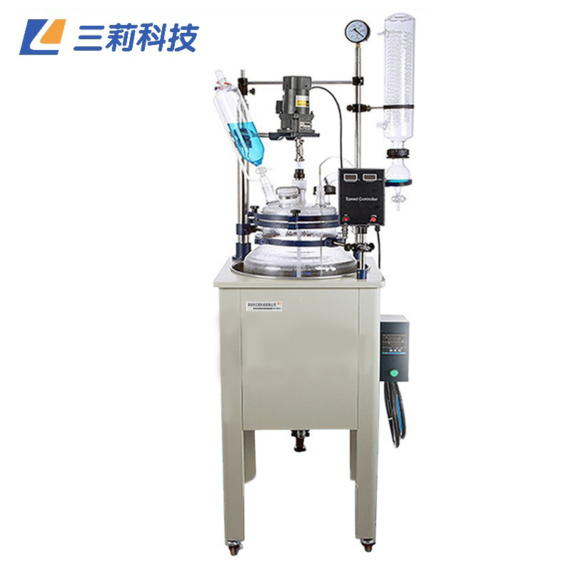 EXF-200L防爆单层玻璃反应釜 200升筒型中试生产单层玻璃反应釜