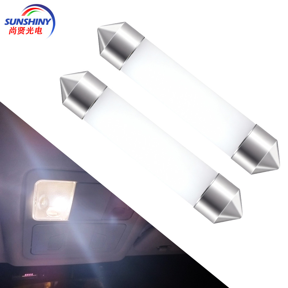 Venta directa Luz de techo LED Luz de lectura decodificadora Luz de matrícula Doble punta-3014 Luz pequeña para automóvil Luz de lectura de alto brillo CSP