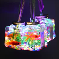 Набор для создания модной кристальной рыбки в банке: бутылка для воды с кислородом, светящийся порошок для кислорода, пузырьки, игрушка для рыбки.