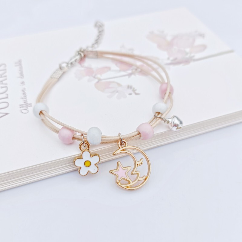 Star Moon Weaving Female Student's Best Friend Cute Children's Jewelry Couple's Gift Small Accessories Hand Rope