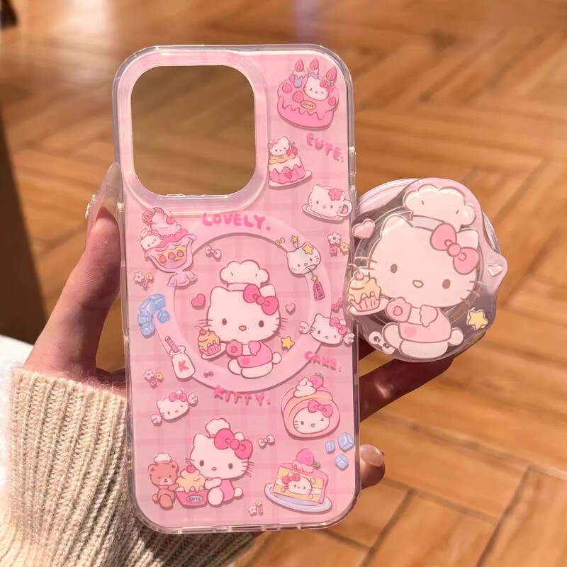 Suitable for Apple 17Promax Mobile Phone Case Iphone17 Chef Cat 15Pro Magnetic Stand 14/13 Double Layer Suitable for Apple 17Promax Mobile Phone Case Iphone17 Chef Cat 15Pro Magnetic Stand 14/13 Double Layer