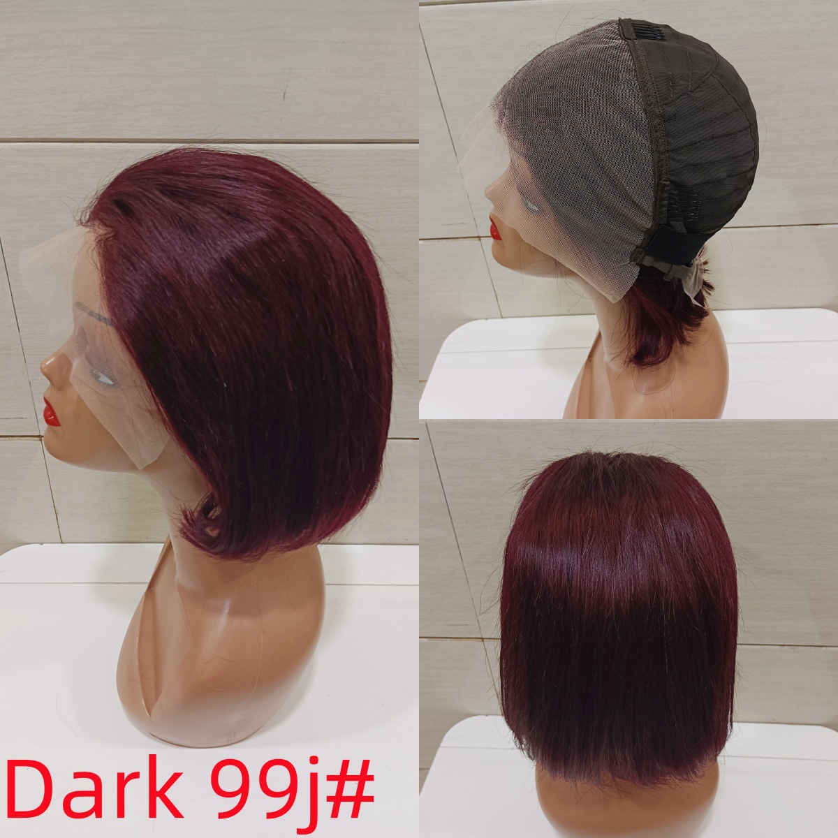 13 * 4frontal 7 pulgadas recto Bob cabello humano otras marcas nacionales