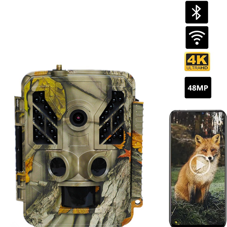 Factory private model direct 100 meters connection 4KWIFI HD infrared induction hunting camera outdoor waterproof camera
