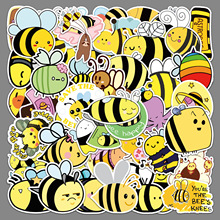 51张ins风卡通小蜜蜂个性diy装饰贴画行李箱滑板车汽车创意贴纸