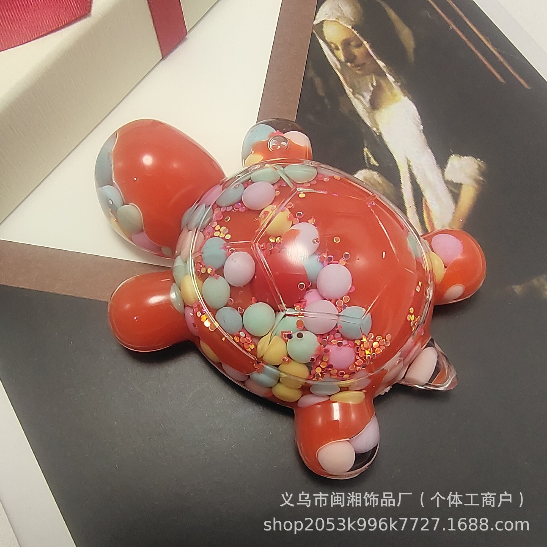 스타일 트루 9.3cm 우유콩 폭발구슬(빨간색)