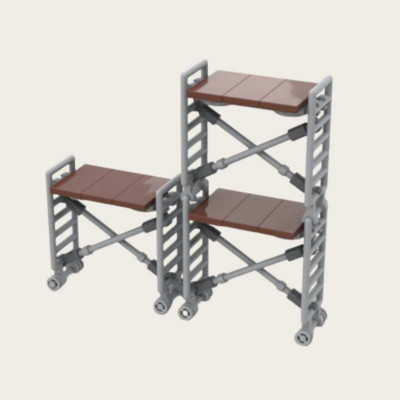 Moc Building Blocks Scaffolding Construction Frame Decoration Elevated Platform Model Assembly Toys Compatible with Domestic Sets