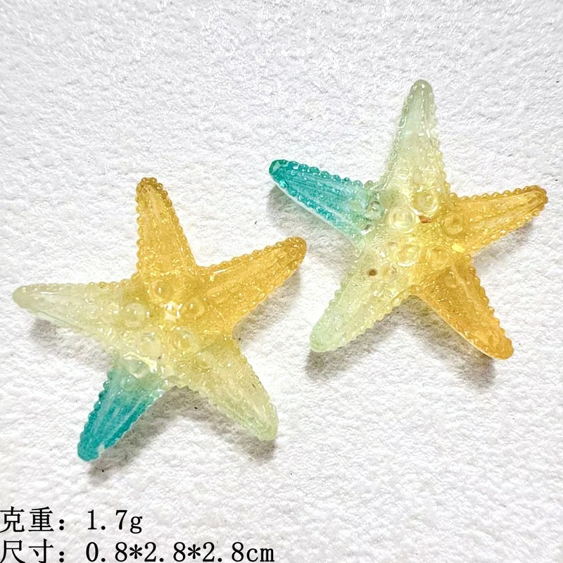 树脂透色五角星奶油手机壳海豚星星diy发饰皮绳饰品材料配件配饰|undefined