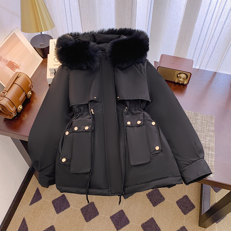 2024 invierno nuevo algodón engrosado para superar la chaqueta de algodón pequeño chaqueta de algodón corta con capuz image 4