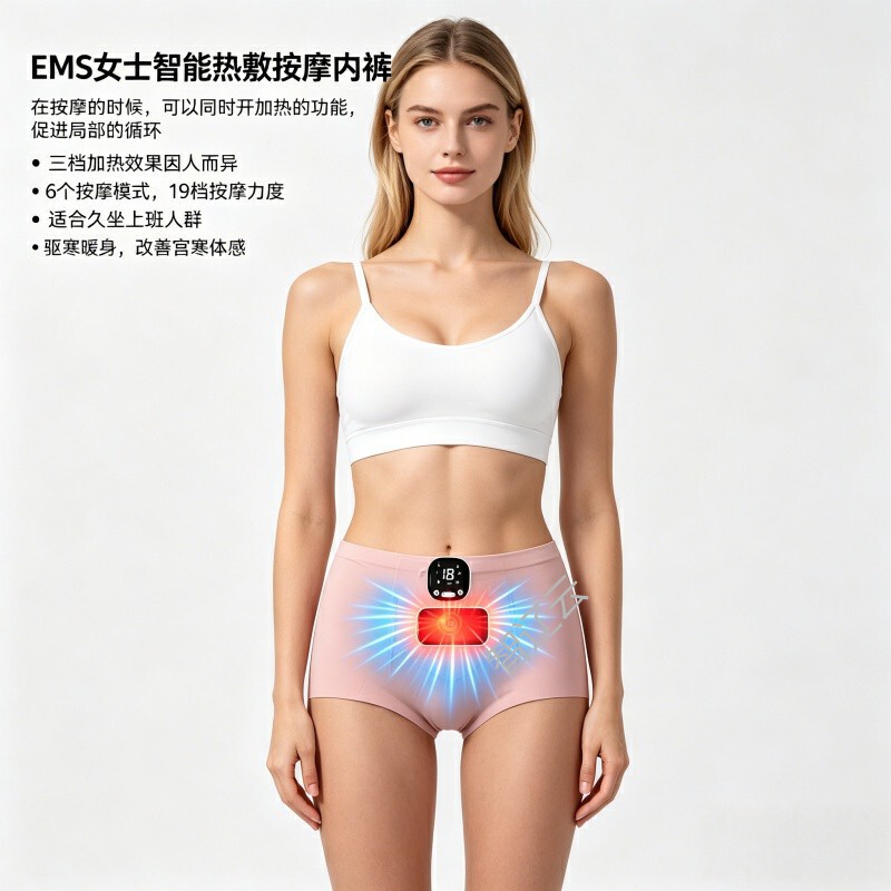 Source Factory Wholesale Ems Women's Smart Heating Massage Panties with 6 Modes and 19 Levels of Intensity for Menstrual Care