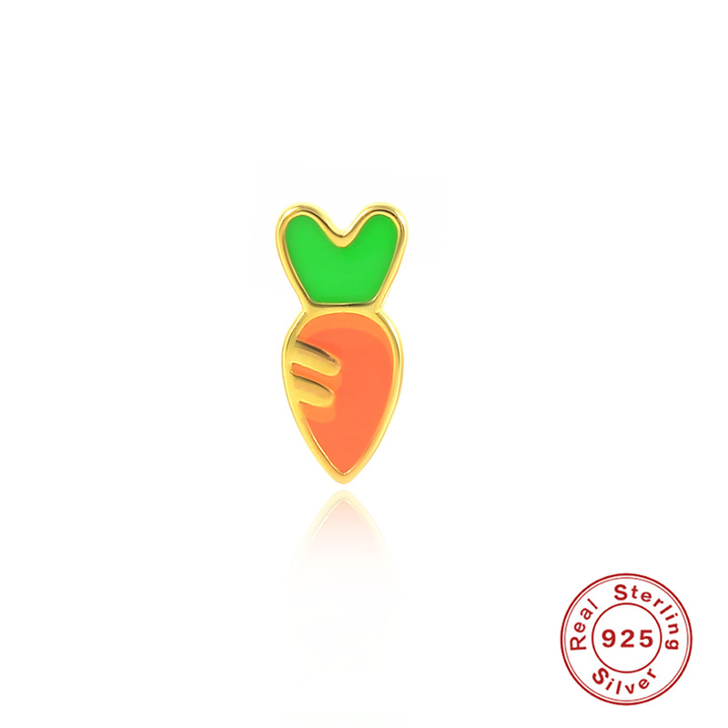 14g Weight 925 Sterling Silver Ear Needle Material Ear Studs Classification 1 Piece Quantity Holiday, Daily, Date Occasion 925 Sterling Silver Material Rabbit, Panda, Carrot Pattern Women's Gender Plating Design Simple Style Style 1 Piece 925 Sterling Silver Rabbit Panda Carrot Ear Studs 8