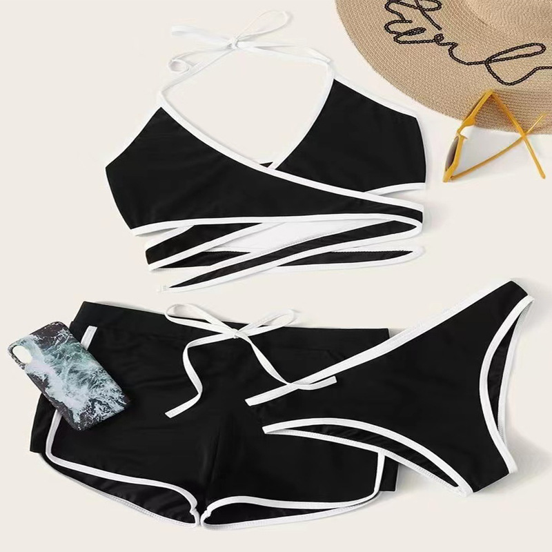 Women's Basic Modern Style Solid Color 3 Pieces Set Bikinis Swimwear display picture 3