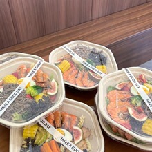一次性六角碗可降解六边碗商用轻食碗沙拉碗纸浆碗酸奶碗打包盒a^
