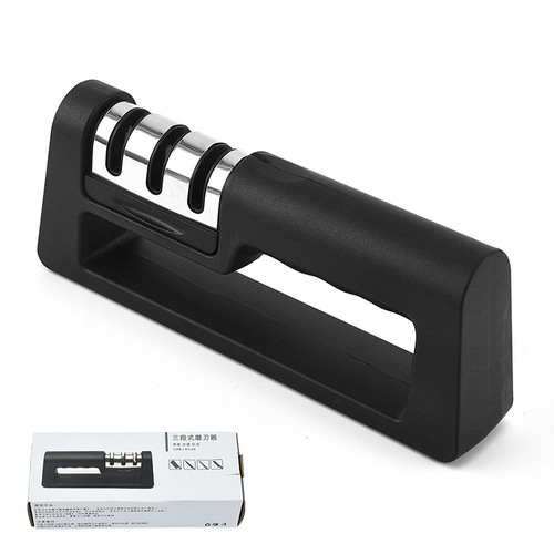 Knife sharpener, whetstone, manual knife sharpener, household knife sharpener, three-stage knife sharpener manufacturer wholesale
