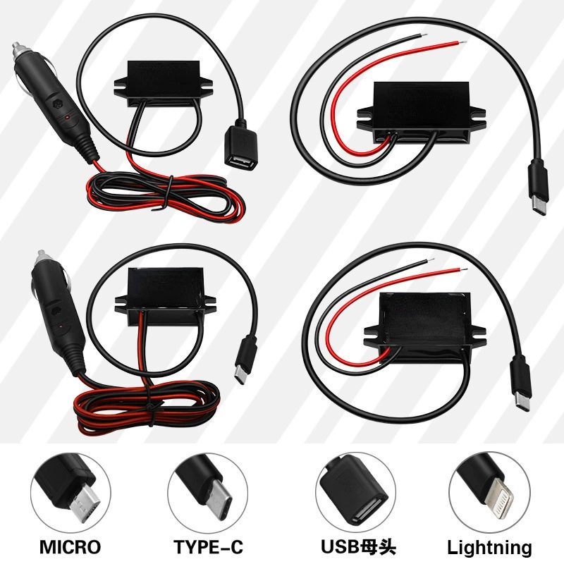 USB автомобиль QC3.0 12V24V36V48V60V72V до 5V Быстрая зарядка зарядное устройство для мобильного телефона