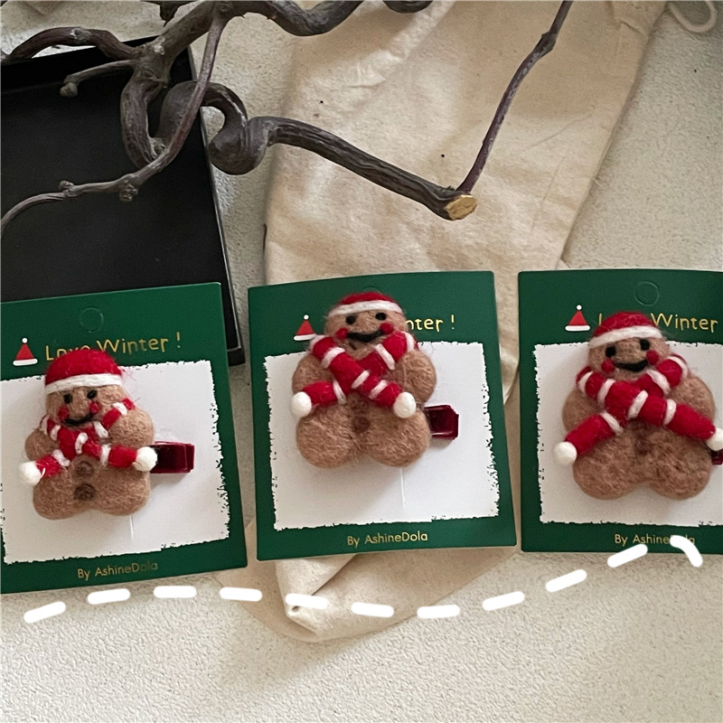 2023 Forcina Nuova Moda Carino Pupazzo di Neve Albero di Natale Vecchio Guanto Anatra Bocca Laterale Bang Clip_voghion.com