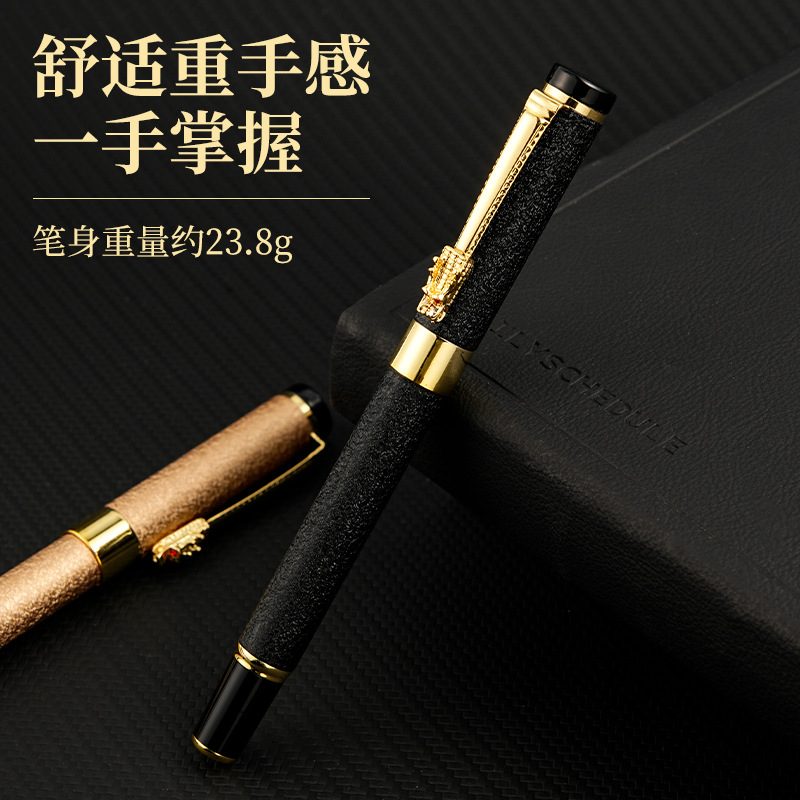 National Style Faucet Pen Metal Signature Pen Student Neutral Ball Pen Black Men's Business Office Gift Signature Pen