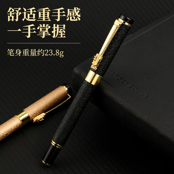 National Style Faucet Pen Metal Signature Pen Student Neutral Ball Pen Black Men's Business Office Gift Signature Pen