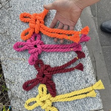 小号万字结中国结绳子10mm彩色棉绳1厘米1cm粉红色中国结线编织绳